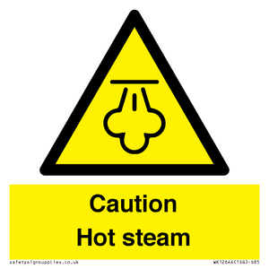 Caution Hot steam
